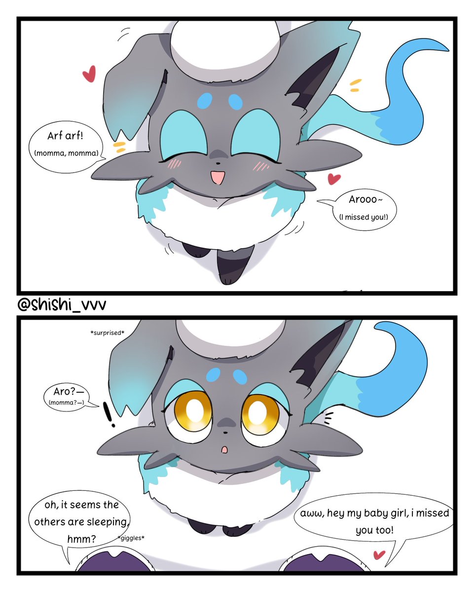 a surprise? 

#zorua 
#zoroark 
#Pokemon 
#pokemonfanart