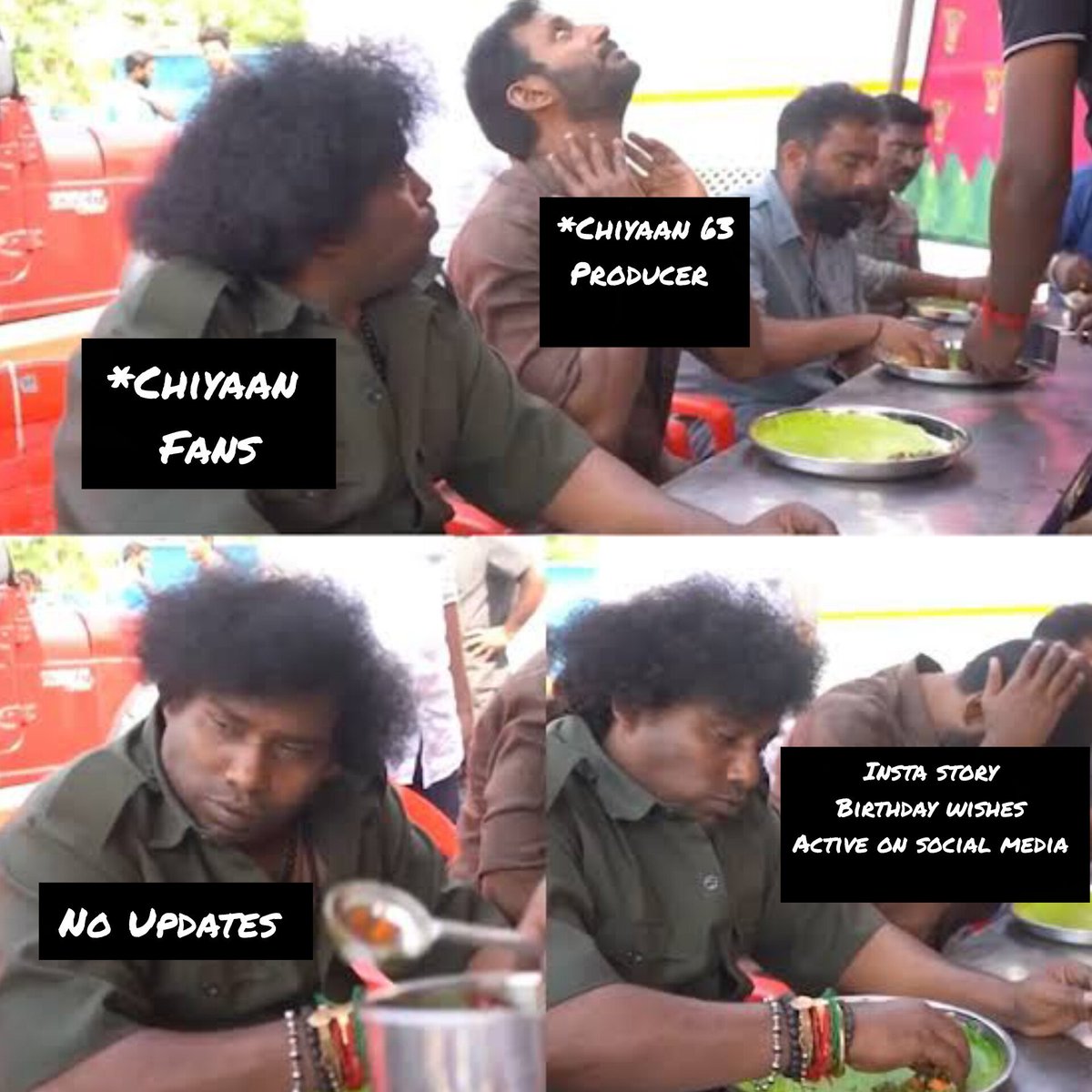 thamizhvannan's tweet photo. @ShanthiTalkies NASA found water on Mars, black holes in deep space, and signs of life on other planets... but still can't find a single update for #Chiyaan63. 🛰️🤷‍♂️ Is the update hiding in the multiverse? #ChiyaanVikram #WaitingForUpdate https://t.co/lMHnLMZ6cO