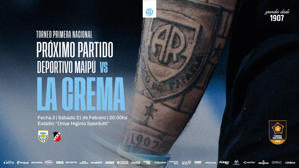 🔜 ¡PRÓXIMO PARTIDO!

🆚 Deportivo Maipú de Mendoza
🗓 Sábado 21/02
🕙 20:00
👤 Franco Acita
🏳️ Mariano Ruas 
🏴 Martín Grasso
4️⃣  Alejandro Scionti
🏟 Estadio Omar Higinio Sperdutti

#VamosNosotros
#PrimeraNacional