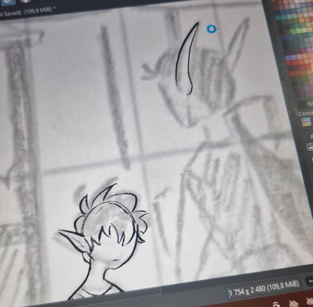 ashton64706's tweet photo. I finally decided to sit down and draw. But my laptop decided to not load in the settings and the whole thing froze down... https://t.co/0AWADUGLPi