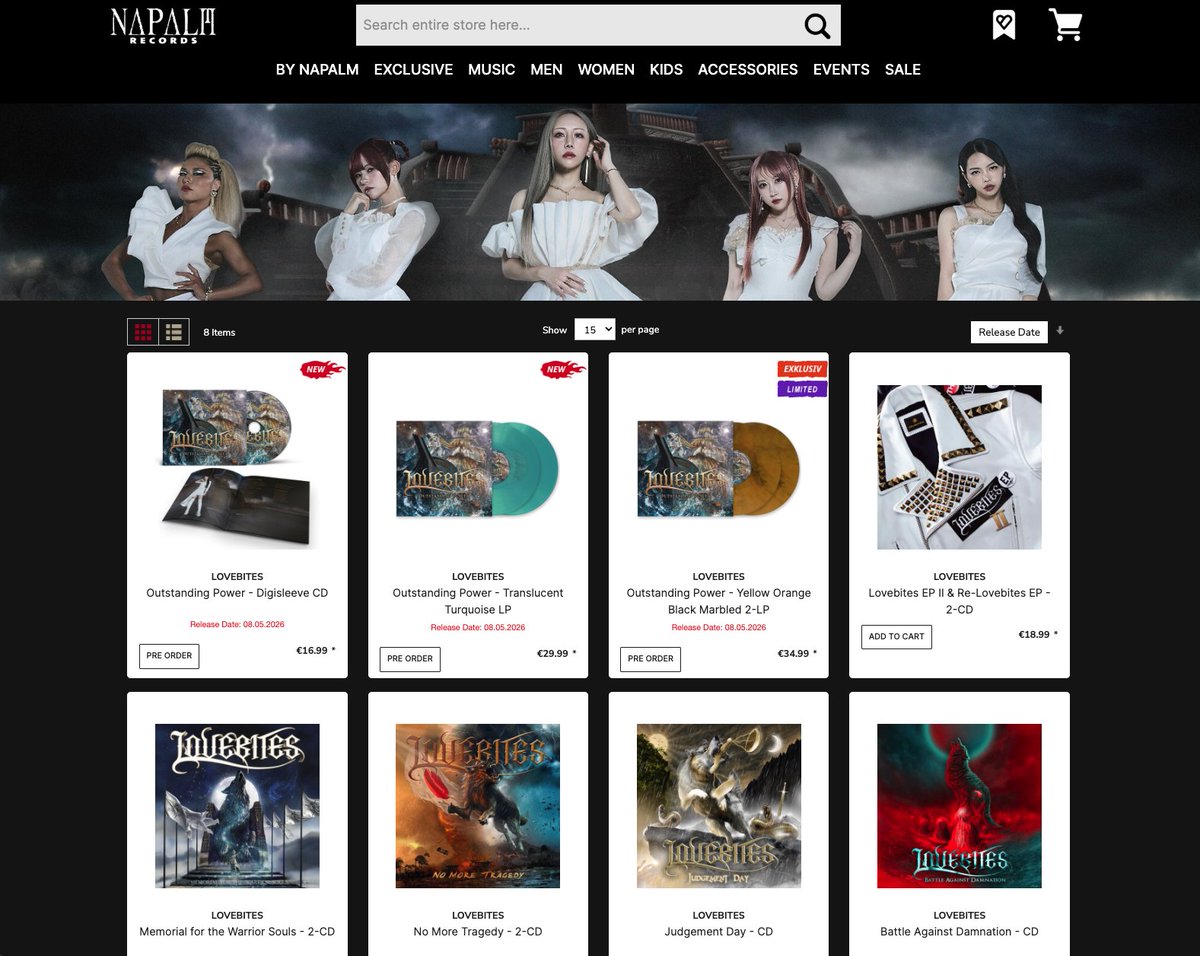 Jrock_USArock's tweet image. LiNK to the New Webpage 🔥🐺❤️‍🔥

@lovebites_jp @midori_gt @miyako_0405 @harupidrums  @asamiLB @famifamimario 

💿🔗➡️ tinyurl.com/47tt7jz5 

via @NapalmRecords 🤘

#Jrock #LOVEBITES #NapalmRecords #HeavyMetal