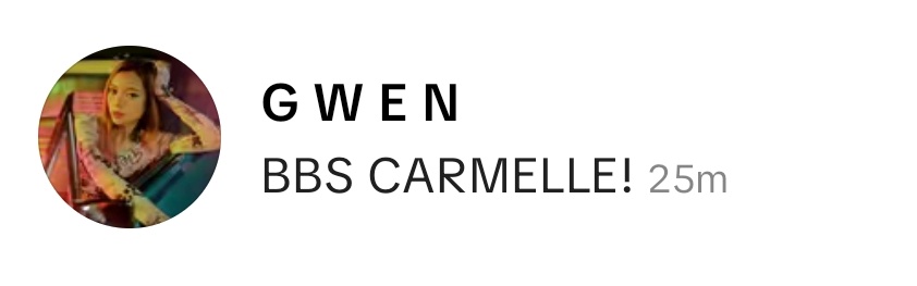 𝗕𝗜𝗡𝗜 𝖦𝖶𝖤𝖭 — 𝗕𝗕𝗦 𝖢𝖠𝖱𝖬𝖤𝖫𝖫𝖤!

Thank you <a href="/bini_gwen/">GWEN APULI</a> for joining us in campaigning for BBS CARMELLE for the Ultimate 8 slot. To all Carmellites and Blooms who also help us to fight for this important battle of the Carmelle PBB journey, MADAMO NA SALAMAT.