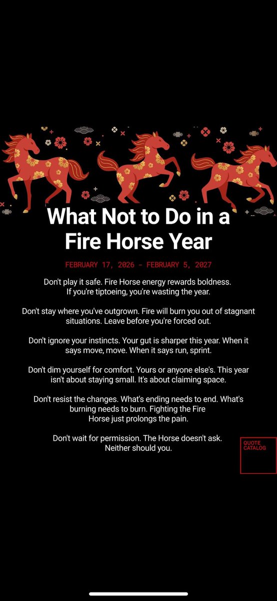What Not to Do in a Fire Horse Year
FEBRUARY 17, 2026 - FEBRUARY 5, 2027
