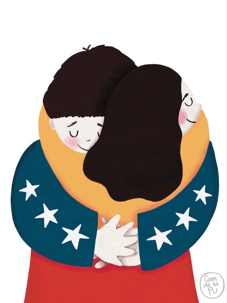 "Nos volveremos a abrazar". 🫂🇻🇪 @camdelafu nos regala esta poderosa imagen del reencuentro que tanto soñamos. Porque ninguna distancia es más fuerte que el deseo de volver a vernos en libertad. El arte mantiene viva la promesa del regreso. 
#ArteSinMordaza #Venezuela