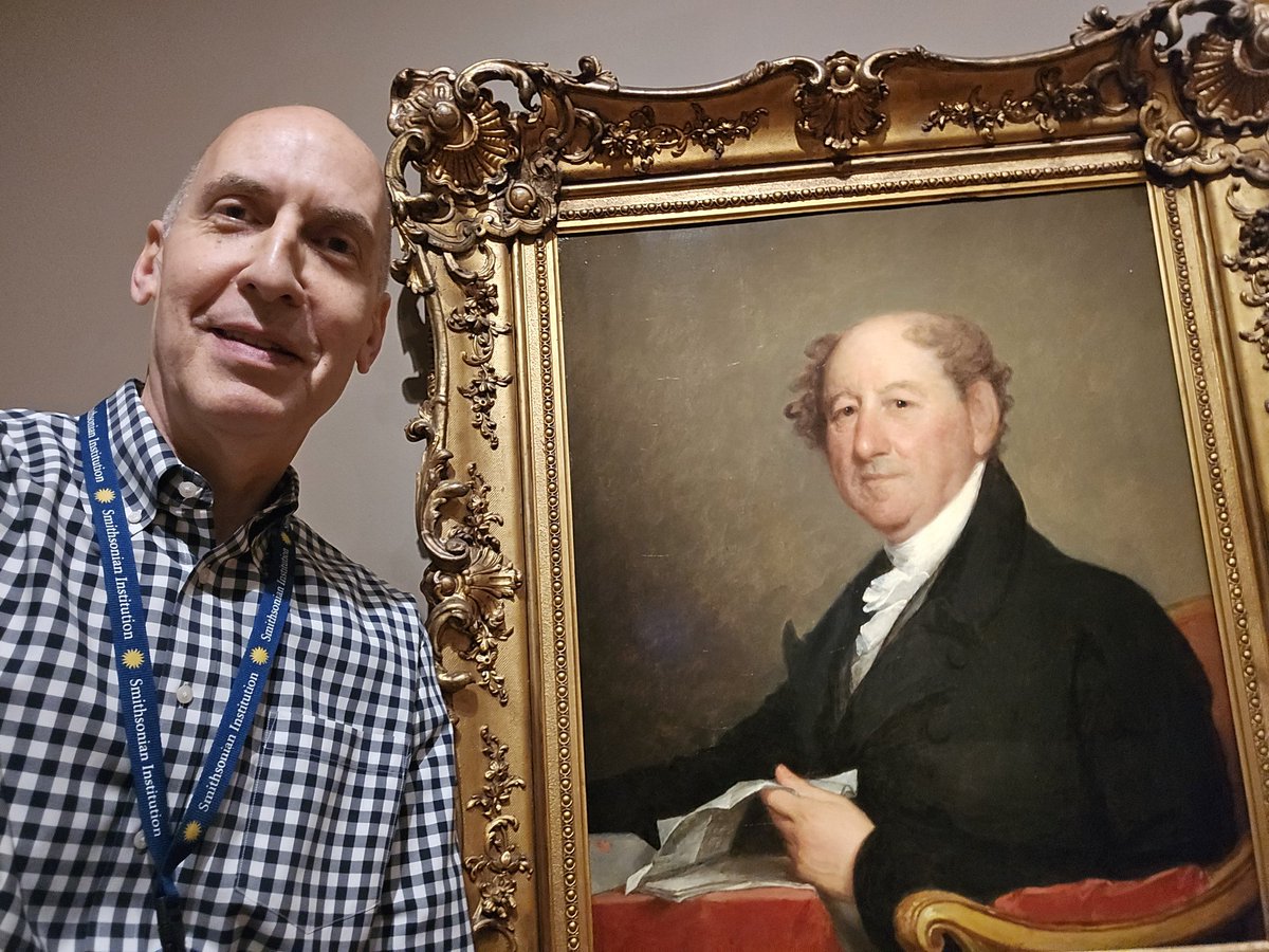JayTheCPA's tweet photo. See any resemblance, maybe in the hair department?!  Meet Rufus King, one of the framers of the Constitution. He presented the Gilbert Stuart painting of George Washington to Lord Lansdowne; the painting that's at the entrance to the Presidents gallery at @smithsoniannpg https://t.co/mWf52WW5O5