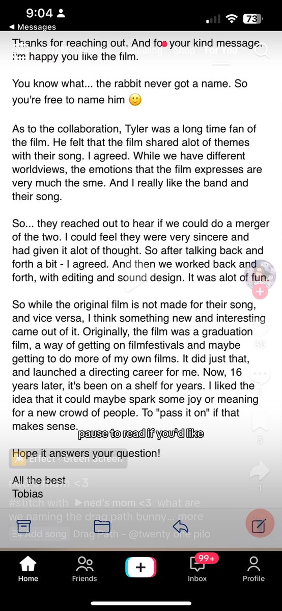 someone contacted the director of the short film and he responded!