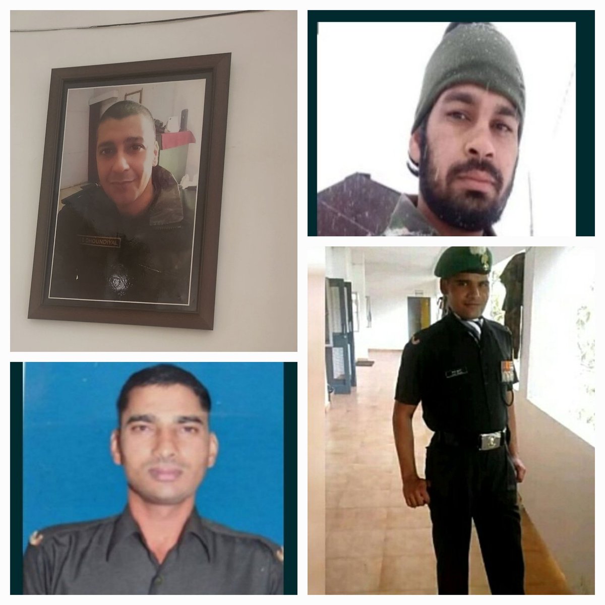Paying tribute to Veer's of 55 RR

MAJ.VIBHUTI DHOUNDIYAL (SC)
SEP. HARI SINGH(SC)
SEP. AJAY KUMAR (SM)
HAV. SHEO RAM (SM)
on their #BalidanDiwas today. 

They immortalised on this day while vandicating the Pulwama terror attack.They fought 20hr long gun battle.
#Freedomisnotfree