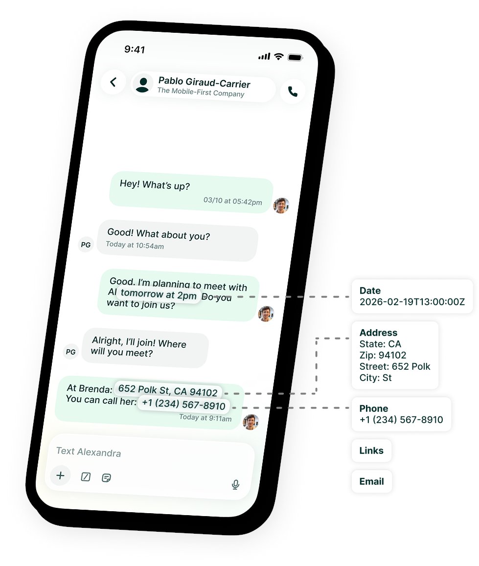 pablogdcr's tweet photo. Couldn't find a React Native library that performs proper text entity detection using native APIs. So we built one.

It uses NSDataDetector on iOS and ML Kit on Android.
Give it a try!
https://t.co/F4xZaLcdQl https://t.co/Srx7LF97CI