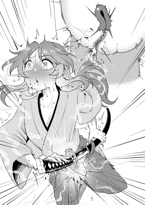 去年の夏コミで発行された剣マス合同誌「偶像剣士形目録 ー 陰 -」(R-18の方)に寄稿させていただいた挿絵イラストです!
刀鞘と藍子の膣がリンクし、刀を抜けば内壁を擦る刺激が、挿せば奥を突かれる刺激が走るというシチュエーション
詳しくは当挿し絵が使われたSSをチェック!
#剣マス #剣マス合同誌 