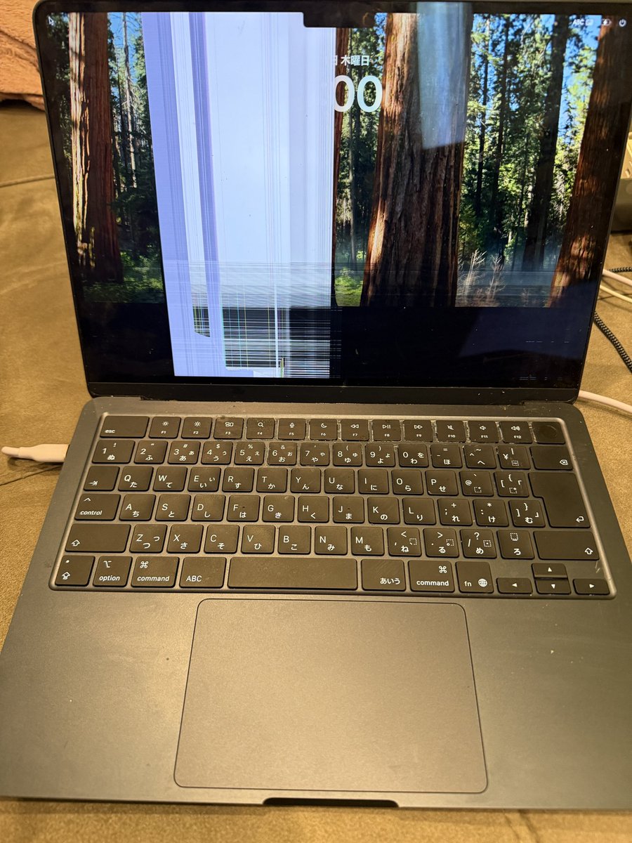 fukurou00001's tweet image. クレジットカードの神システムに救われた😭

去年買ったMac落として画面死亡。Apple持っていったら修理14万、保証対象外と言われて普通に絶望‥

で、終わったと思ったけどダメ元で購入時に使ったクレカ会社に電話。

なんと付帯保険で免責3000円だけで修理代全額補償してくれると！