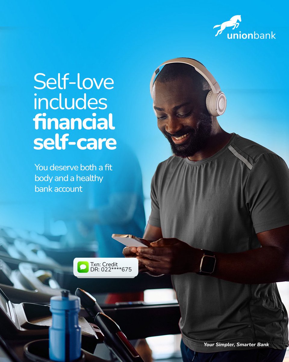 UNIONBANK_NG's tweet photo. Self-love includes financial self-care. You deserve both a fit body AND a healthy bank account
#FinancialWellness #FitFeb #EndlessPossibilities #UnionBank https://t.co/LmyqrJBuir