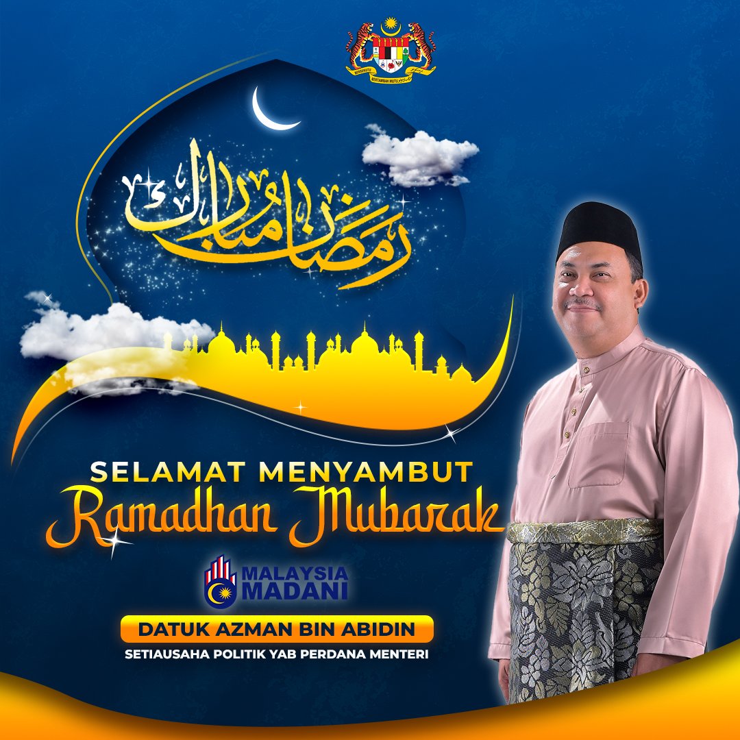 AzmanAbidinOffc's tweet photo. Alhamdulillah syukur kepada Allah SWT kerana tahun ini kita diberi peluang dipertemukan lagi dengan bulan Ramadhan.

Ramadhan merupakan bulan penuh keberkatan dan pengampunan.

Seperti dinyatakan di hadis https://t.co/Z60plxVLTB