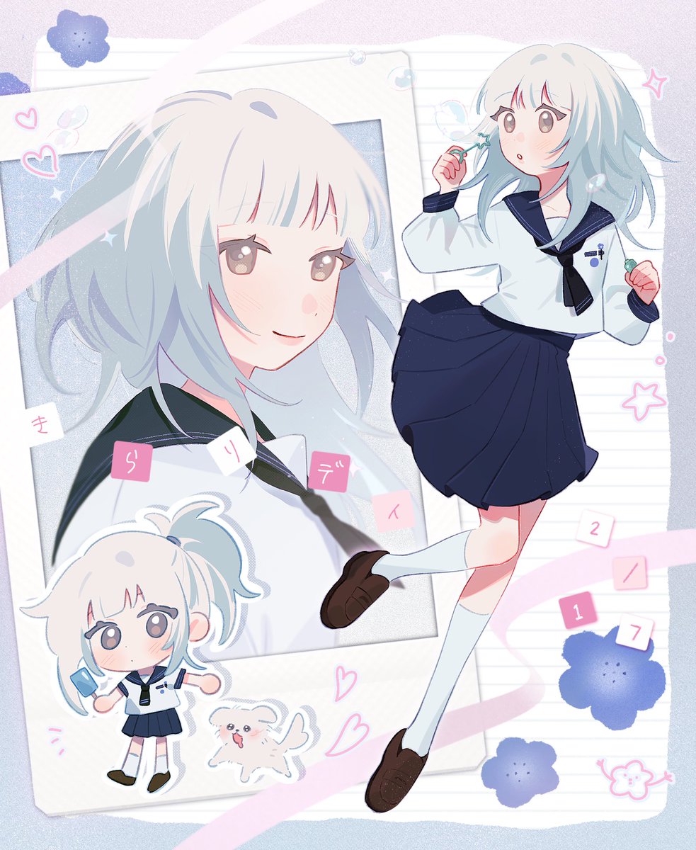 Birthday Princess 🎂🩵🫧

#oc #イラスト