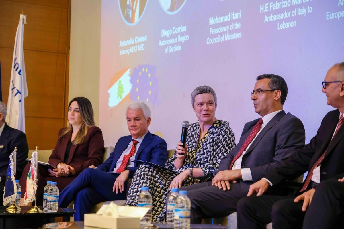 environmentleb's tweet photo. شاركت وزارة البيئة في إطلاق مشاريع Interreg NEXT MED في لبنان، ممثَّلةً بمستشارة وزيرة البيئة الدكتورة إليز نجيم، وذلك خلال فعالية أُقيمت في بيروت تحت عنوان «التعاون من أجل متوسط أكثر قدرة على الصمود»، وبمشاركة أكثر من 200 مسؤول وممثل عن الجهات المعنية. https://t.co/zyJhqLrWLU