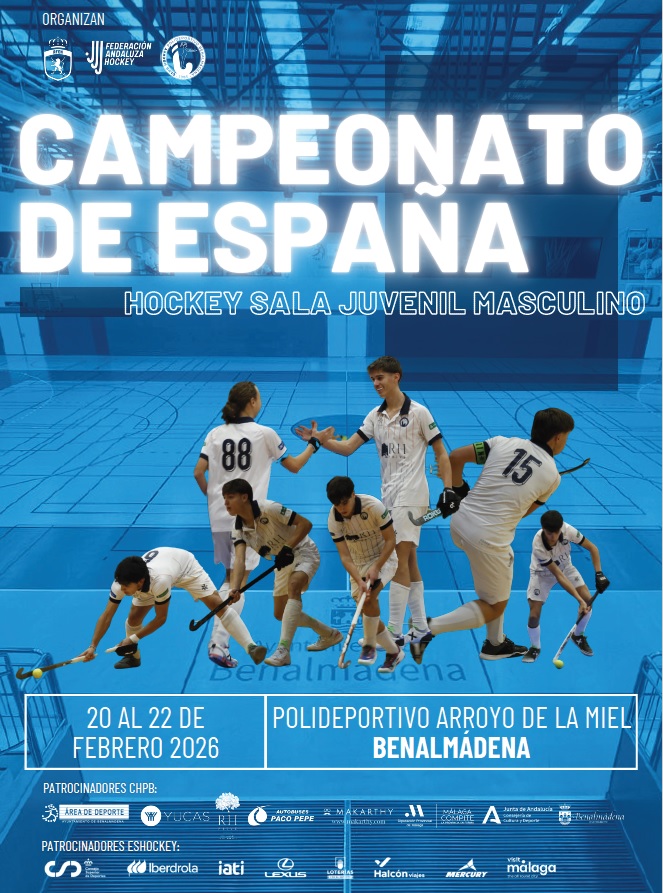 Del 20 al 22 de febrero se celebrará en el Pabellón del Polideportivo de Arroyo de la Miel el Campeonato de España de Hockey Sala Juvenil Masculino

Organizado por la <a href="/FedAndHockey/">FedAndHockey</a> y el Club Hockey Benalmádena