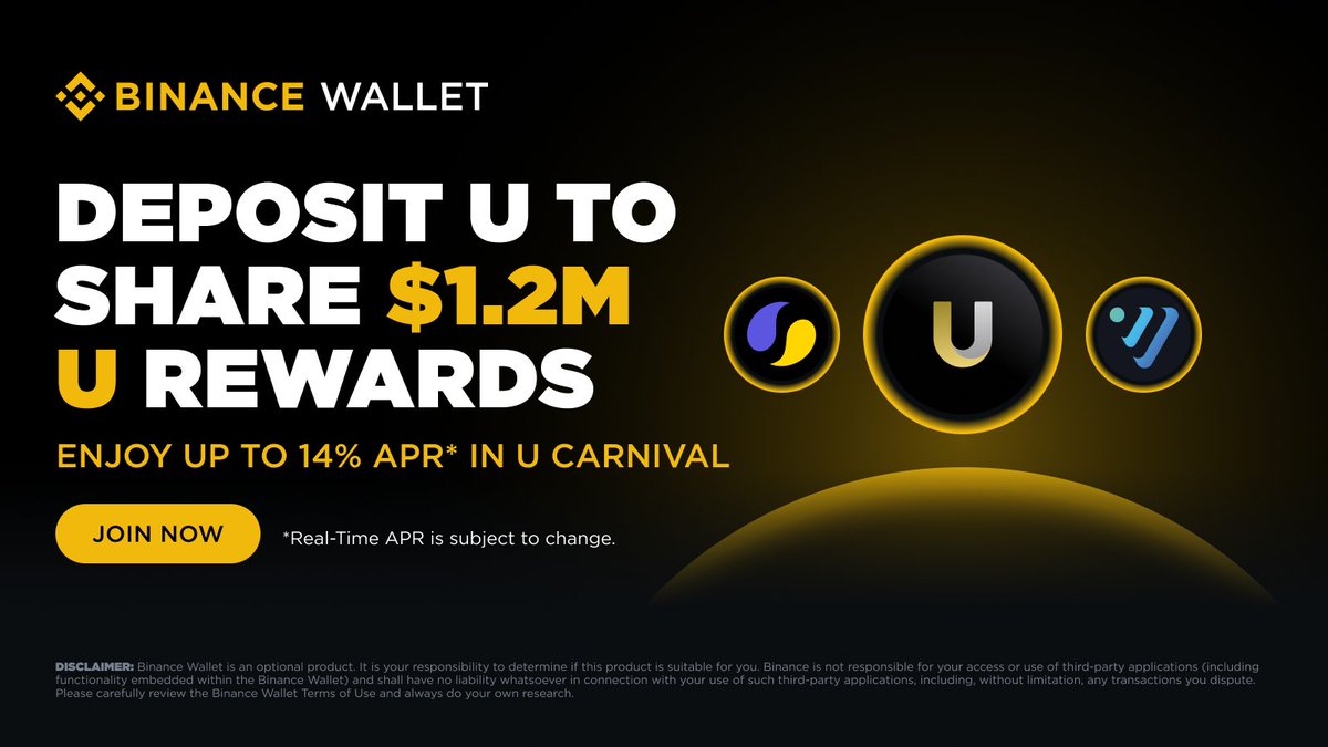 🎉 New Season, Bigger Pool! U Carnival Season 2 with $1.2M in <a href="/UTechStables/">U</a> rewards is upcoming.

Activity Period: 2026-02-19 00:00:00 – 2026-03-11 23:59:59 (UTC)

Starting tomorrow, subscribe ≥100 U to the <a href="/lista_dao/">Lista DAO</a> U Vault or <a href="/VenusProtocol/">Venus Protocol</a> U Vault to share $1,200,000 in U