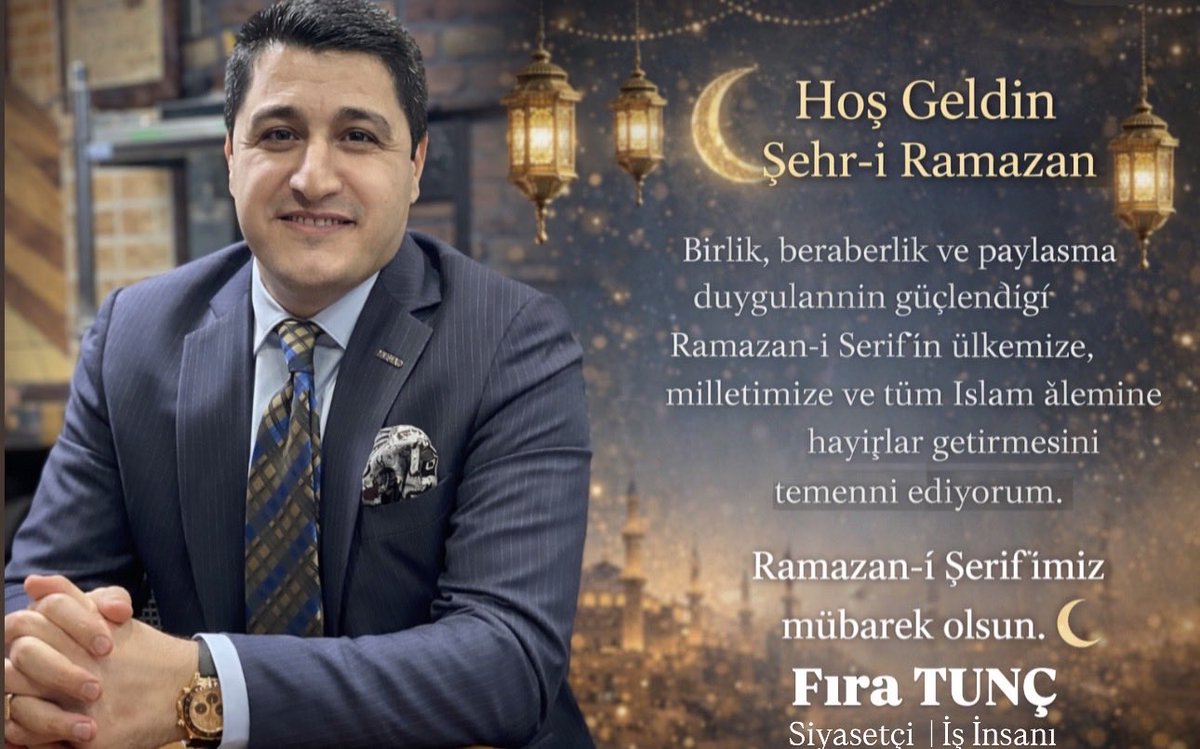 F_Tuncc's tweet photo. Hoş Geldin Ya Şehr-i Ramazan

Birlik, beraberlik ve paylaşma duygularının güçlendiği Ramazan-ı Şerif’in ülkemize, milletimize ve tüm İslam âlemine hayırlar getirmesini temenni ediyorum.

Ramazan-ı Şerif’imiz mübarek olsun. 🌙 https://t.co/L9XDaTOpA6