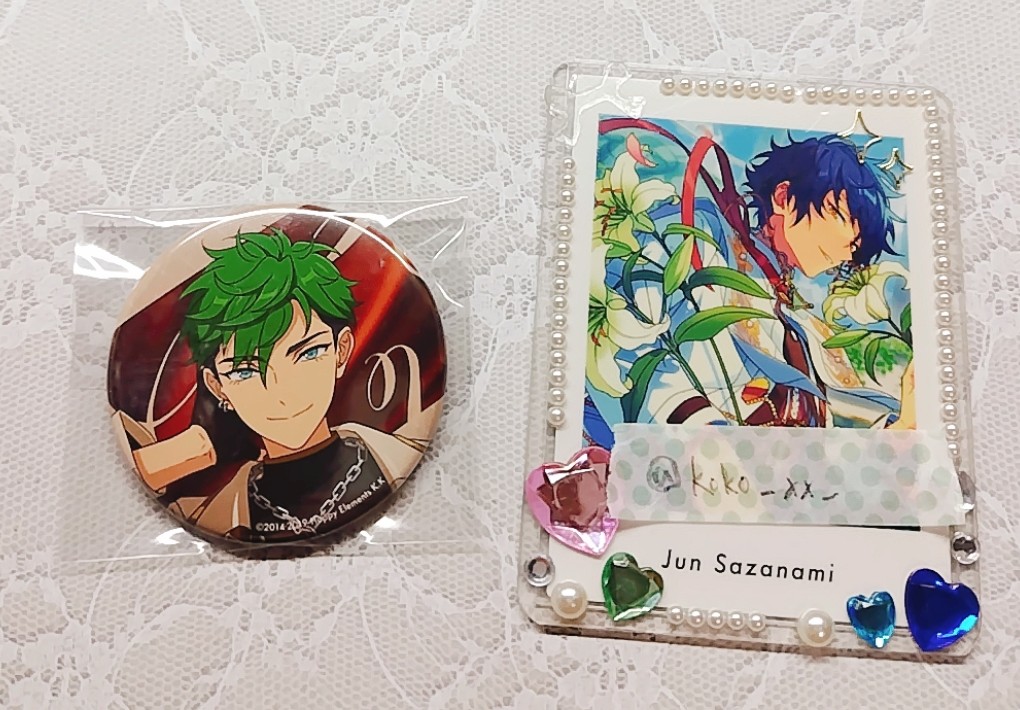 交換】あんスタ MELLOW DEAR US メロアス 缶バッジ 譲:ジュイス 求:舞