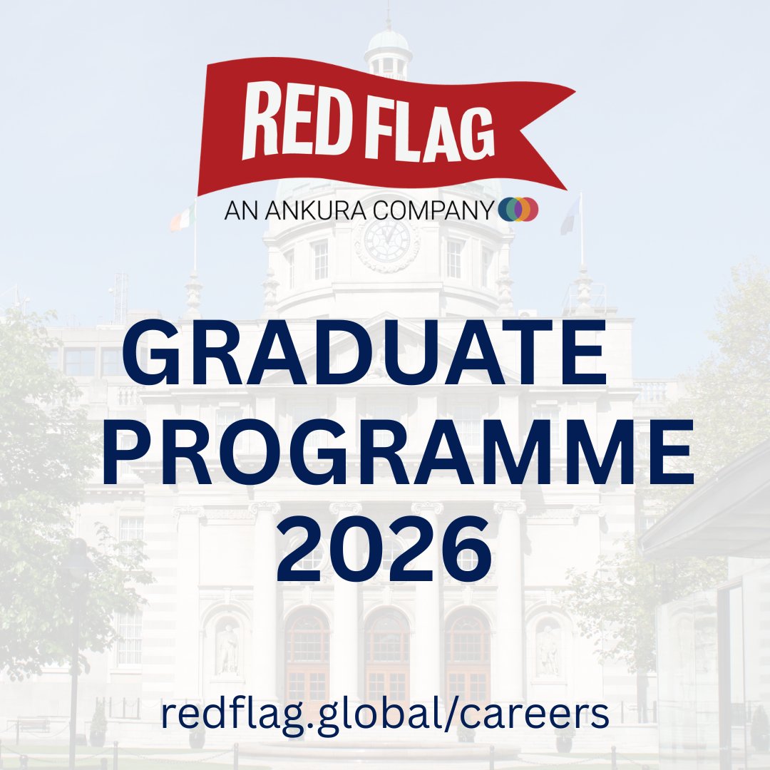 ThisisRedFlag's tweet photo. Calling all communications and politics graduates 👩‍🎓Applications are now open for Red Flag's Graduate Programme in #Dublin. 

This is a fully paid position open to recent Master's degree graduates. Apply here: https://t.co/9RDXJAFX5I https://t.co/NPaWBWbMt4