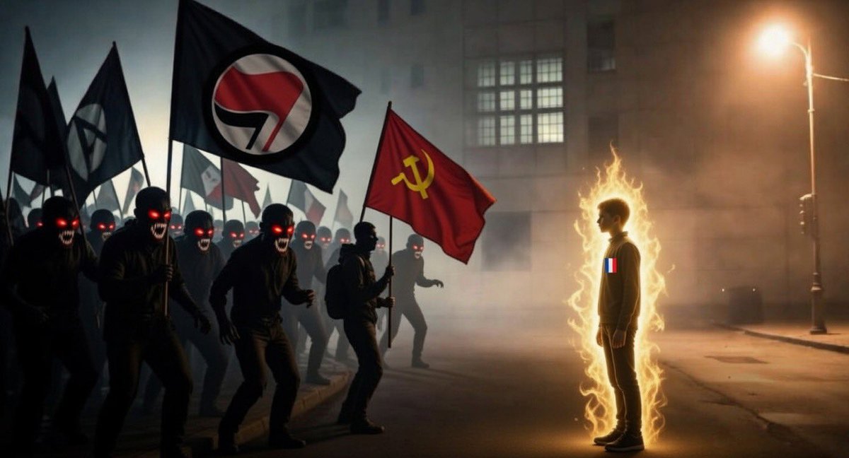 SaP011's tweet photo. On the corpses of lions, dogs celebrate believing they have won. But lions remain lions and dogs remain dogs. Antifa dogs.

You were heroic, Quentin. 
Rest in peace. https://t.co/o1gtD652xR