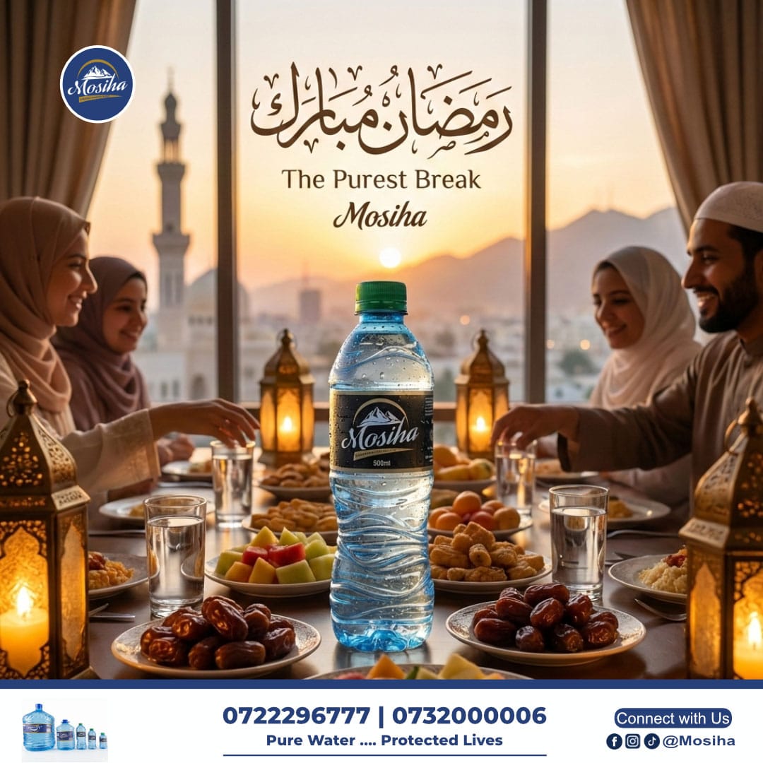 Mosihawater's tweet photo. Ramadan Mubarak! 🌙✨

​As the sun sets and you gather with family for Iftar, let that very first sip be the purest. Refresh your body and soul with Mosiha Water your perfect companion for "The Purest Break" after a day of devotion.

​#ramadanmubarak🌙 #mosihawater #purifiedwater https://t.co/ui4VGV5ue5