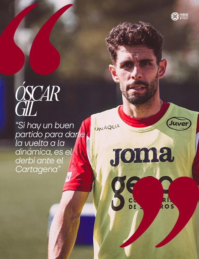 🗣️ ❝Si hay un buen partido para darle la vuelta a la dinámica, es el derbi ante el Cartagena❞.

🗞️ Las declaraciones de 𝗢́𝗦𝗖𝗔𝗥 𝗚𝗜𝗟 en rueda de prensa en la previa del #RealMurciaCartagena 
🔗 realmurcia.es/oscar-gil-si-h…