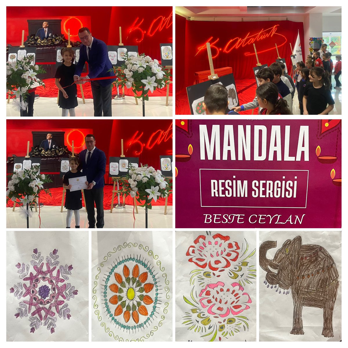 İlkokul öğrencimiz ✨Beste Ceylan’ın “Mandala” Resim Sergisi kampüsümüzde açıldı. Öğrencimizi tebrik ederiz. 
❤️💙