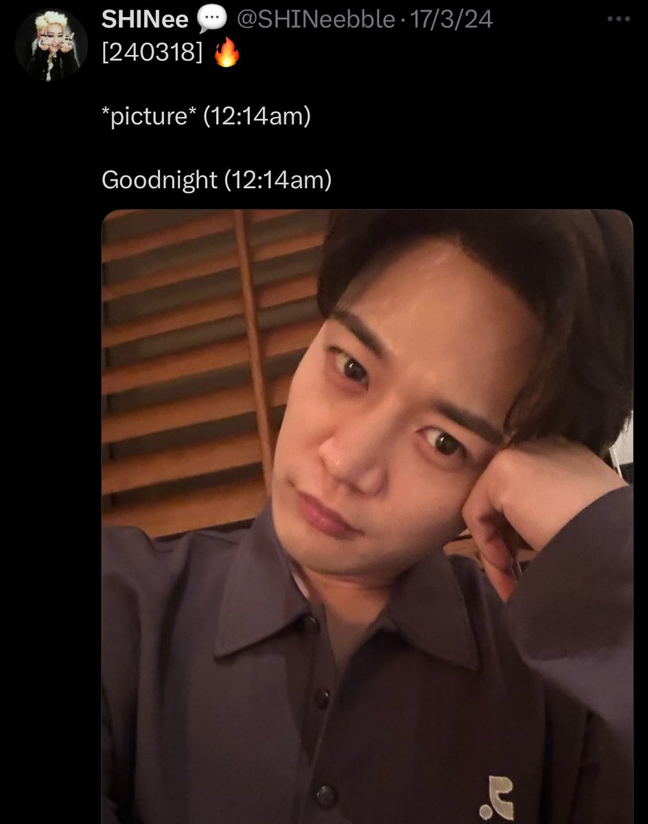 jinkination's tweet photo. i remember minho sending bubble at 12:14 am kst and then 2 weeks later, jinki came back from his health hiatus in 2024🥹 https://t.co/Q0OZfZ9ZYu