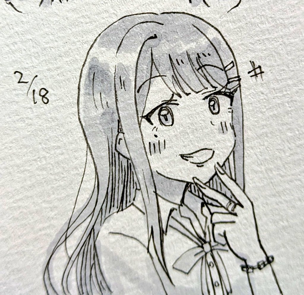 今日は清夏ちゃんを描きました 