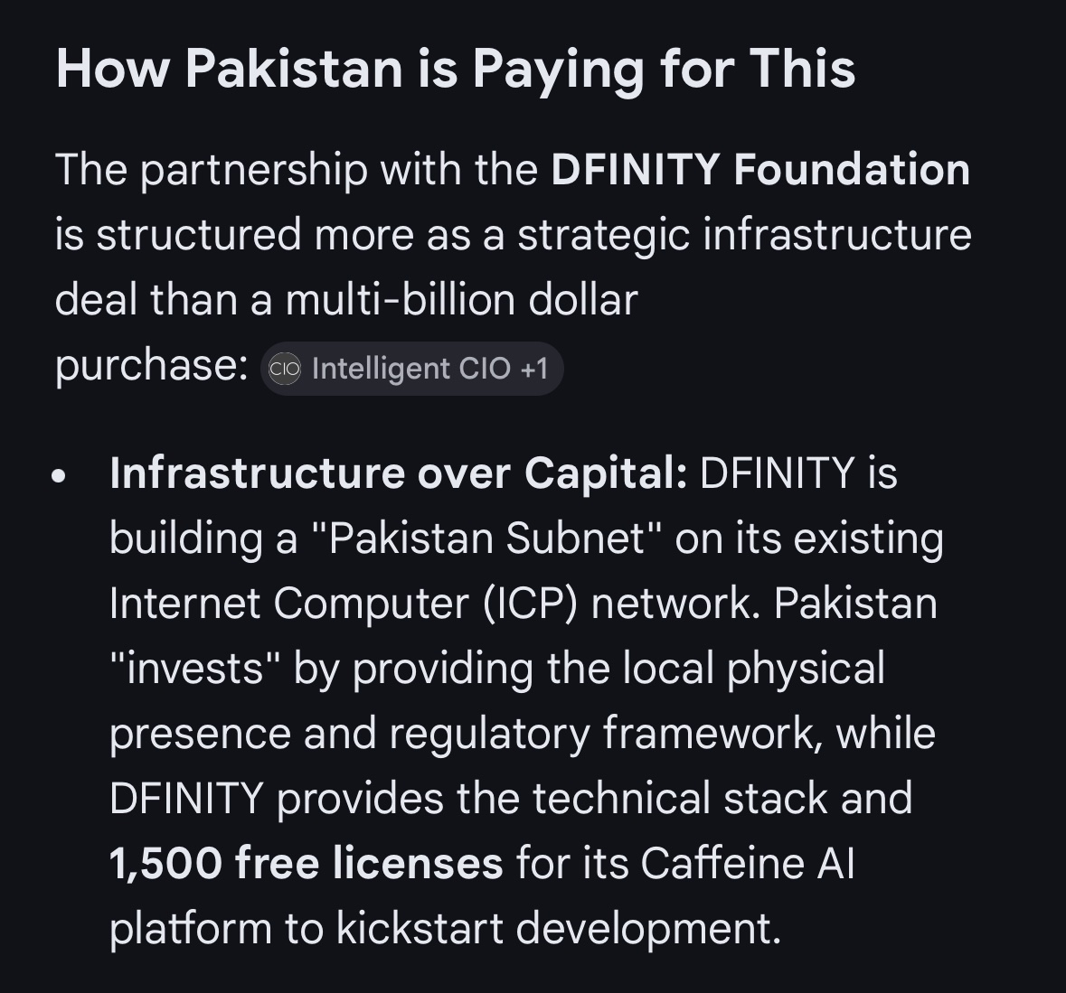 $ICP Dont expect anything of this Pakistan deal. Free licences. Just another crappy <a href="/dominic_w/">dom williams.icp ∞</a> deal. They put their knee-pads on and were begging for somebody to sign anything at this point. Wanky leadership of <a href="/dominic_w/">dom williams.icp ∞</a> zero dollar marketing hoping for mainstream adoption.