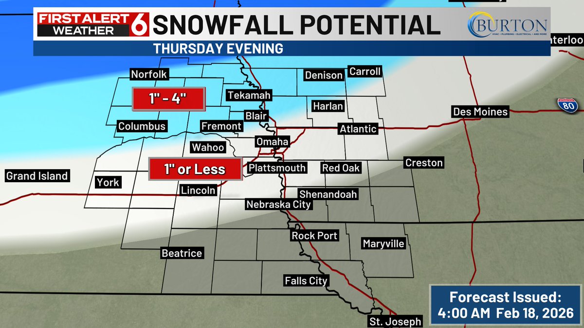 We've decided to make Thursday a FIRST ALERT 6 WEATHER DAY as we have ...