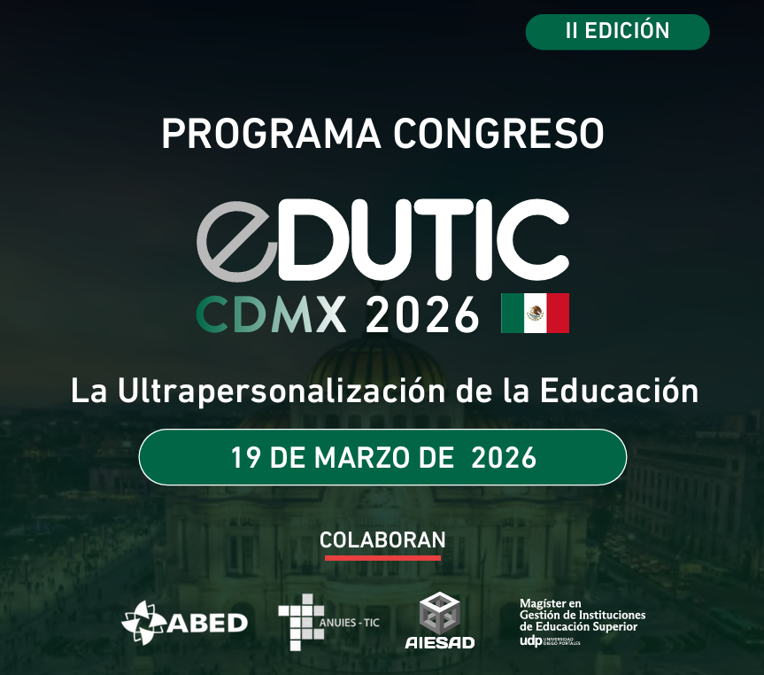 🚀 Desde AIESAD queremos invitarlos a participar en EDUTIC 2026 a celebrarse en Ciudad de México del 18 al 20 de marzo. 

Para los miembros de AIESAD se amplió el plazo de postular ponencias hasta el próximo 25 de febrero.

Mayores detalles del evento en conference.edutic.org/mx/cdmx2026/