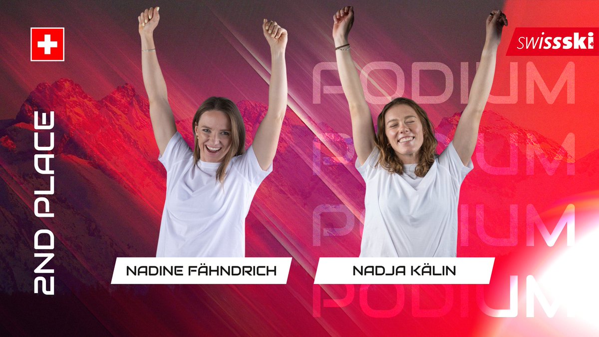 swissskiteam's tweet photo. Nadja Kälin und Nadine Fähndrich laufen im Langlauf-Teamsprint an den Olympischen Spielen zu SILBER! 🤩🥈🙌

#swissskiteam #MilanoCortinaOlympics2026 https://t.co/JuYO0BVnro