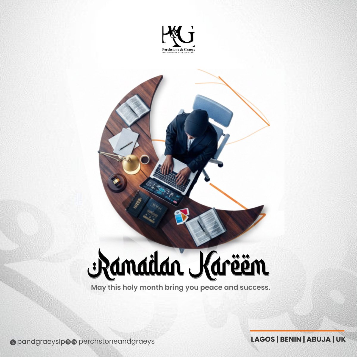 PAndGraeysLP's tweet photo. May this season bring clarity in purpose, peace in heart, and meaningful progress in all you do.

Ramadan Kareem from all of us at Perchstone &amp; Graeys.

#Ramadan2026 https://t.co/rQYswC7UHG