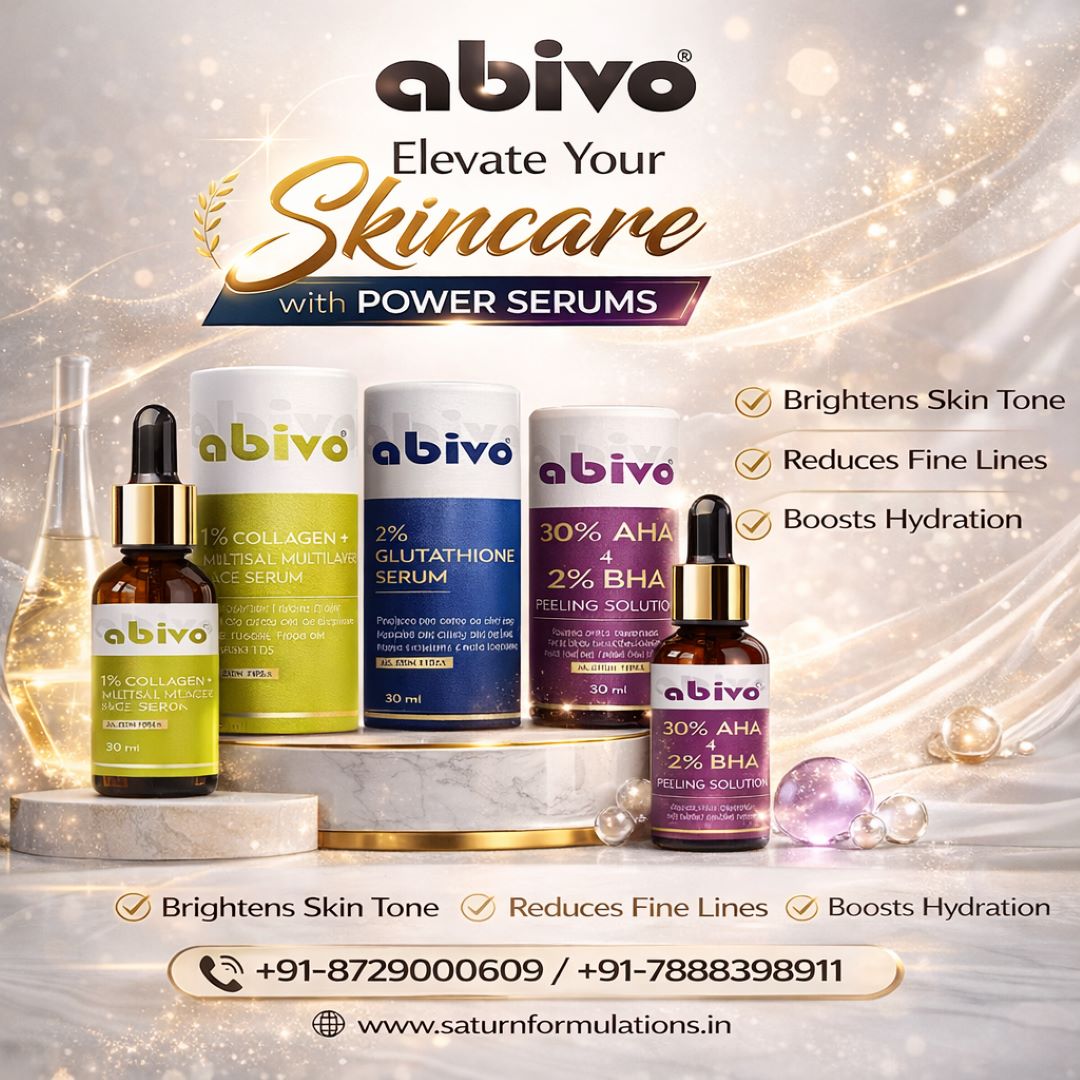 SaturnFormulat2's tweet image. Elevate your skincare with the power of advanced serums by #AbivoDerma a division of #SaturnFormulations!
💛1% #CollagenMultisalMultilayerFaceSerum
💙2% #GlutathioneSerum
💜30% AHA + 2% BHA Peeling Solution

🌐 saturnformulations.in/dermatology-ra…