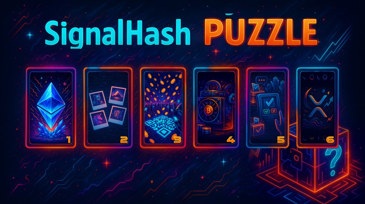 signalhash's tweet photo. Crack the #code. Unlock #rewards. 💥 We’ve hidden 6 crypto clues in our latest image post — each picture represents a well-known crypto project. Take the first letter of each one (in ALL CAPS) to form a 6-letter #promo #code.

Use it in Wallet > #promo #code to claim your prize inside #signalhash!

Join crew 👉 https://t.co/UrFzoMuz7D

#signalhash #Web3 #PlayToEarn #ToTheMoon #crypto #mining on #TON #Blockchain