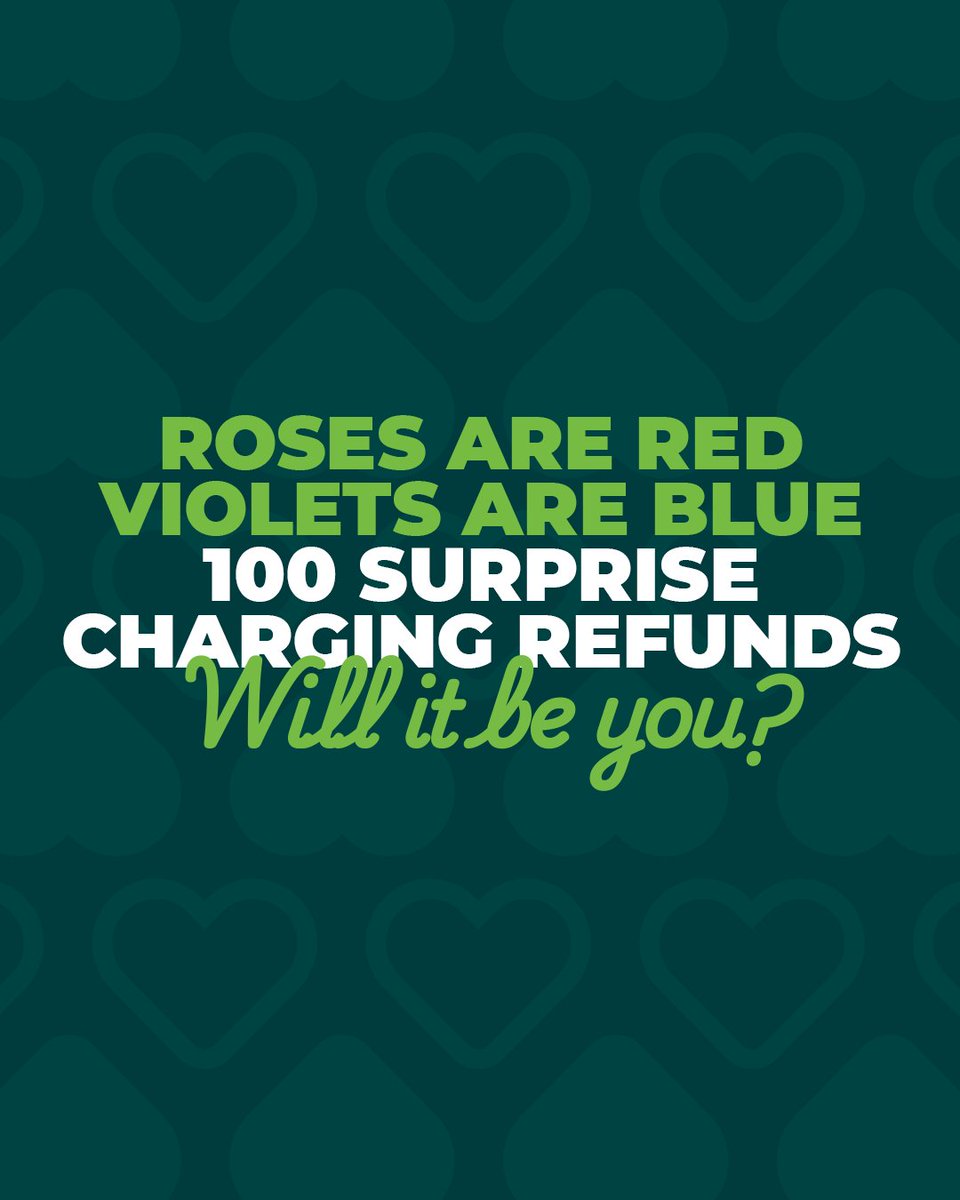 GRIDSERVE_HQ's tweet photo. When you charge using the app from 14–23 Feb*: 

💚 Enjoy 10% off across our Electric Highway 
💚 Be in with a chance of winning one of 100 random refunds  
 
*T&amp;Cs apply https://t.co/eFy2HmC6fh