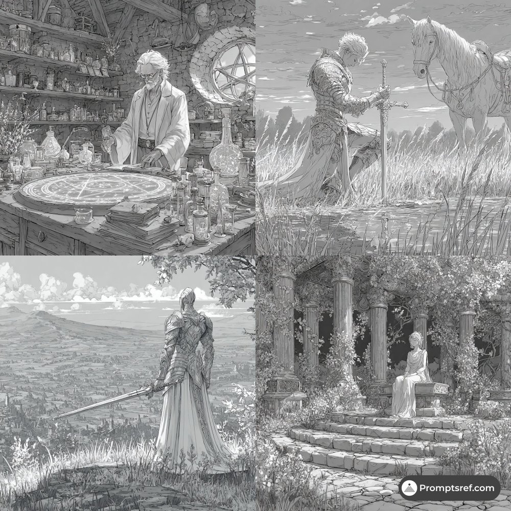 Etching fantasy panels