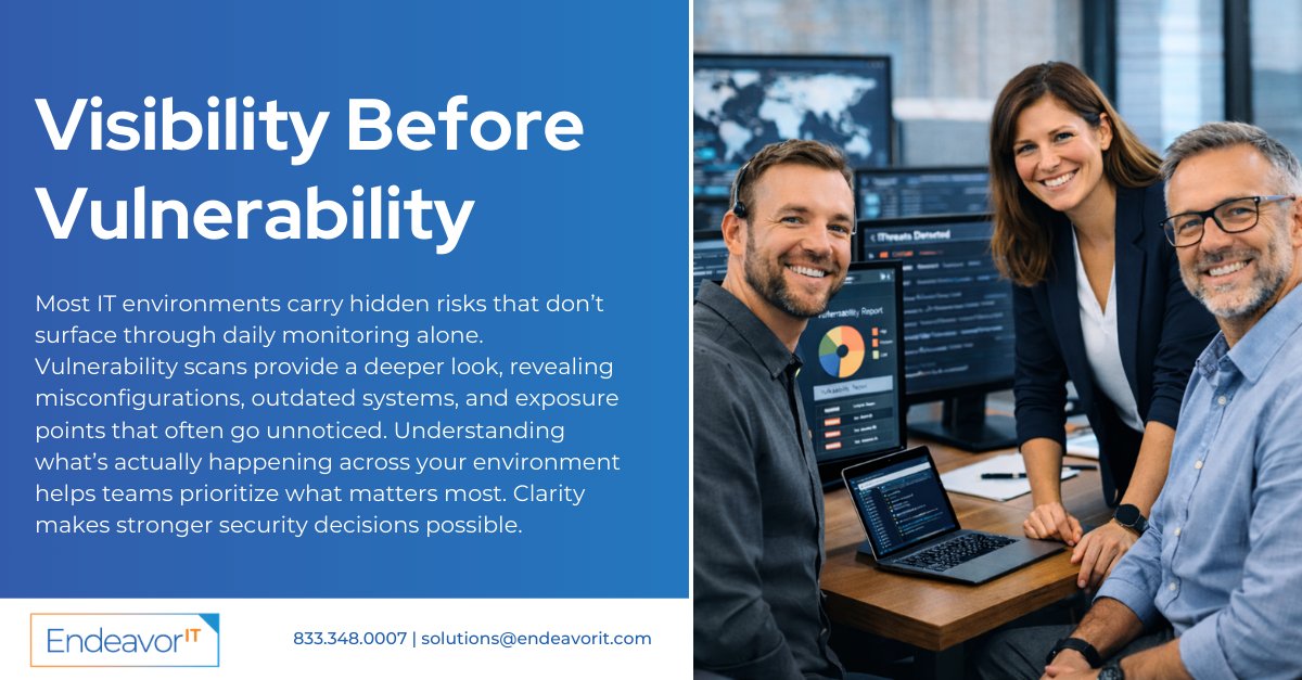 When was the last time your IT environment was checked—not just monitored, but thoroughly examined?

Most risk decisions are made with incomplete information. Visibility changes that. 👉 ow.ly/bt1y50YgAiR

#CyberSecurity #ITAssessment #VulnerabilityManagement