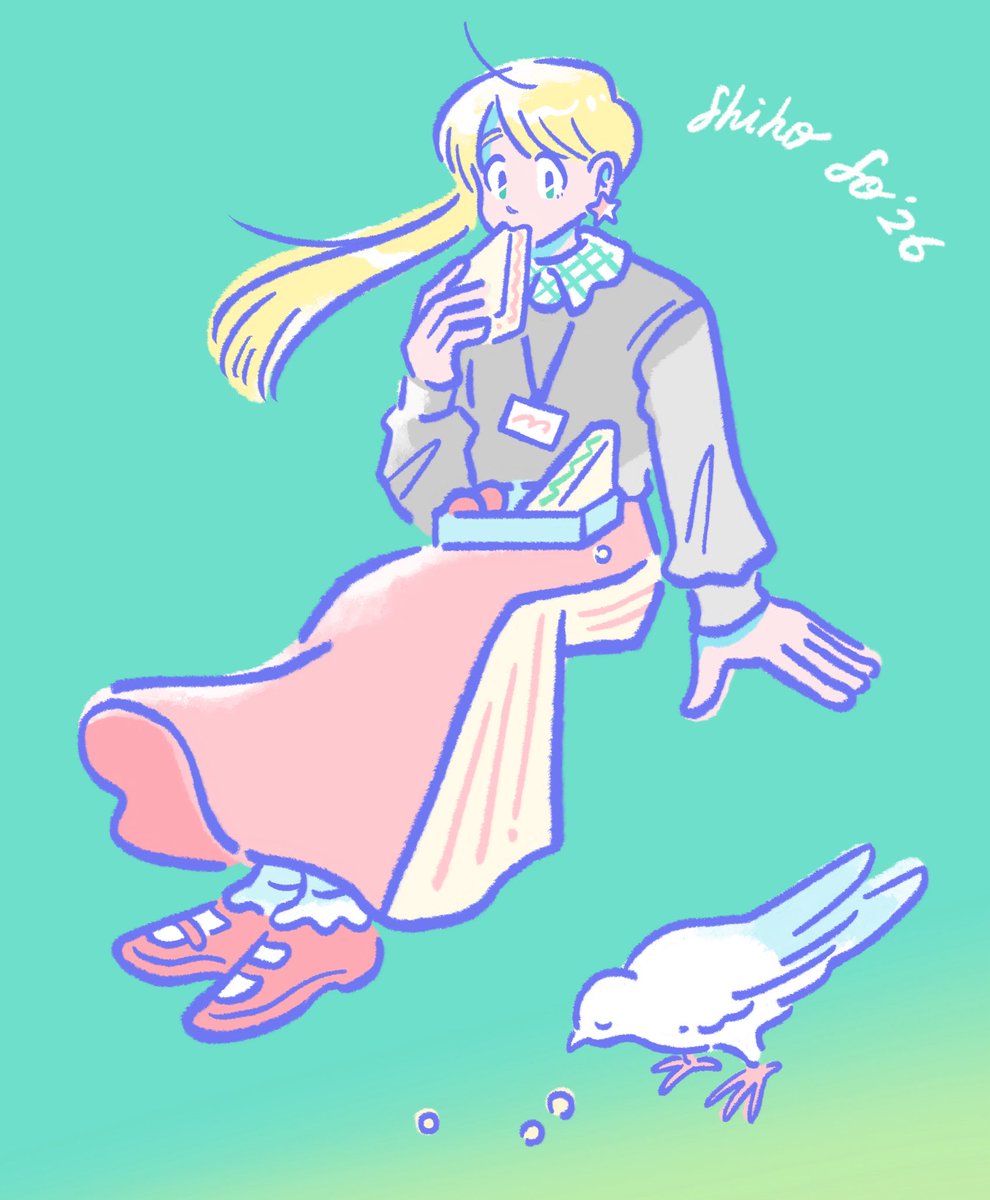 「ランチ仲間 都市で働く女性のささやかな日常」|Shiho Soのイラスト