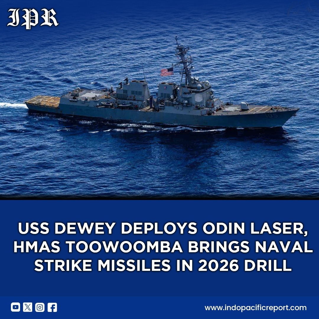 pacific_reports's tweet photo. 2026 Multilateral Maritime Exercise Features Advanced USS Dewey and HMAS Toowoomba Systems USS Dewey (DDG 105) deployed its ODIN laser system #USSDEWEY #HMASToowoomba #MultilateralExercise #NavalStrikeMissiles #ODINLaser #MaritimeSecurity #PhilippineNavy #RoyalAustralianNavy https://t.co/y0B6wUFZs6