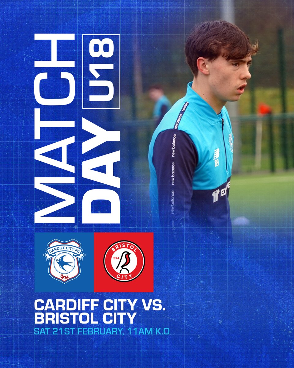 CF11Academy's tweet photo. U18 | 𝗠𝗔𝗧𝗖𝗛𝗗𝗔𝗬

🆚 Bristol City
🏆 PDL
⏰ 11am KO
📍 @CDFSportsCampus

#CityAsOne https://t.co/Ko3x26wUym
