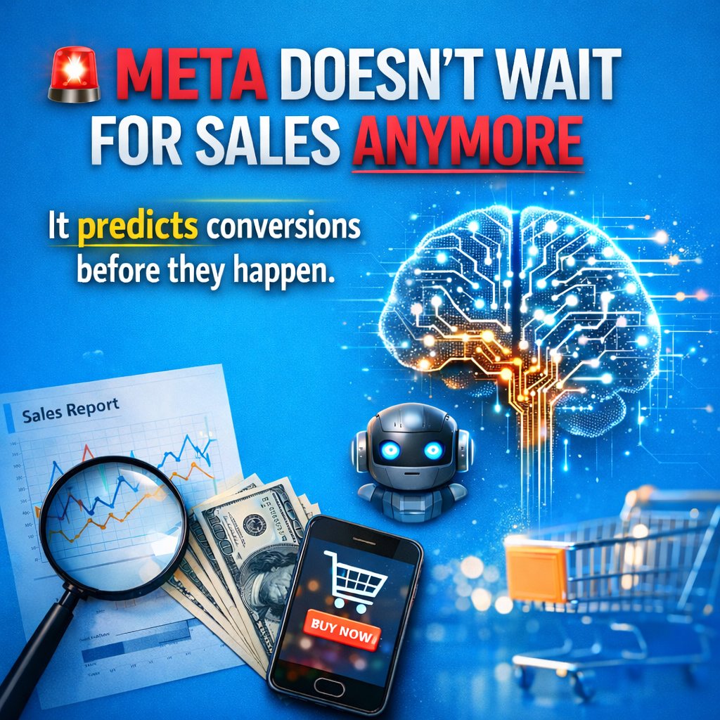 PsytechDigi's tweet photo. Meta Ads is predictive now ⚠️

It doesn’t wait for conversions.
It predicts them.

#MetaAds
#FacebookAds
#InstagramMarketing
#PerformanceMarketing
#DigitalMarketingTips
#PaidAds https://t.co/ImjOkbSGvX