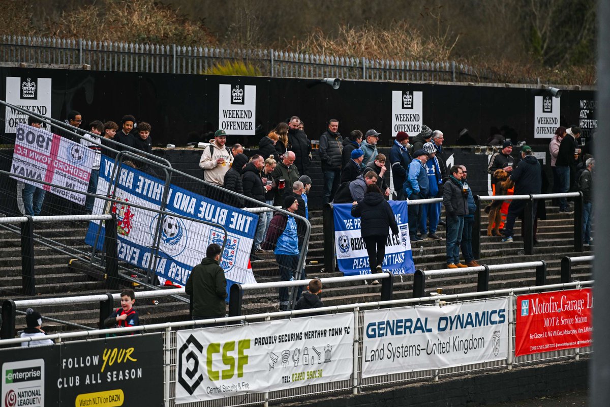 BedfordTown's tweet photo. From South Wales to home turf 🏴󠁧󠁢󠁷󠁬󠁳󠁿🏴󠁧󠁢󠁥󠁮󠁧󠁿

Massive credit to every single Eagle who made the long trip to support us away at Merthyr Town on Saturday. Despite the result, your noise, your passion, your commitment... first class from start to finish 👏

Now we need that same love and passion back on home soil

🏠 Saturday vs Chorley
🏠 Tuesday vs Peterborough Sports

Let’s pack out The Eyrie, raise the roof, and make it a fortress 💪

If you travelled to Merthyr, bring a mate this weekend
If you couldn’t make it, now’s your time

Up the Eagles 🦅