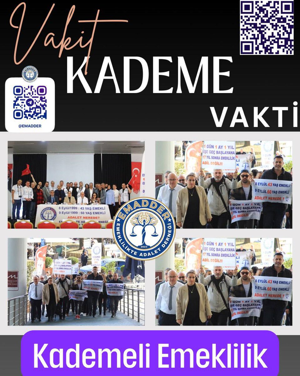 <a href="/EmadDernegi/">EMEKLİLİKTE ADALET DERNEĞİ ⚖️</a> Kademeli emeklilik hakkımız Adalet ve Eşitlik için KADEMELİ EMEKLİLİK KANUNLAŞMALI 
<a href="/EmadDernegi/">EMEKLİLİKTE ADALET DERNEĞİ ⚖️</a>
#VakitKademeVakti
<a href="/EmadDernegi/">EMEKLİLİKTE ADALET DERNEĞİ ⚖️</a>
#VakitKademeVakti