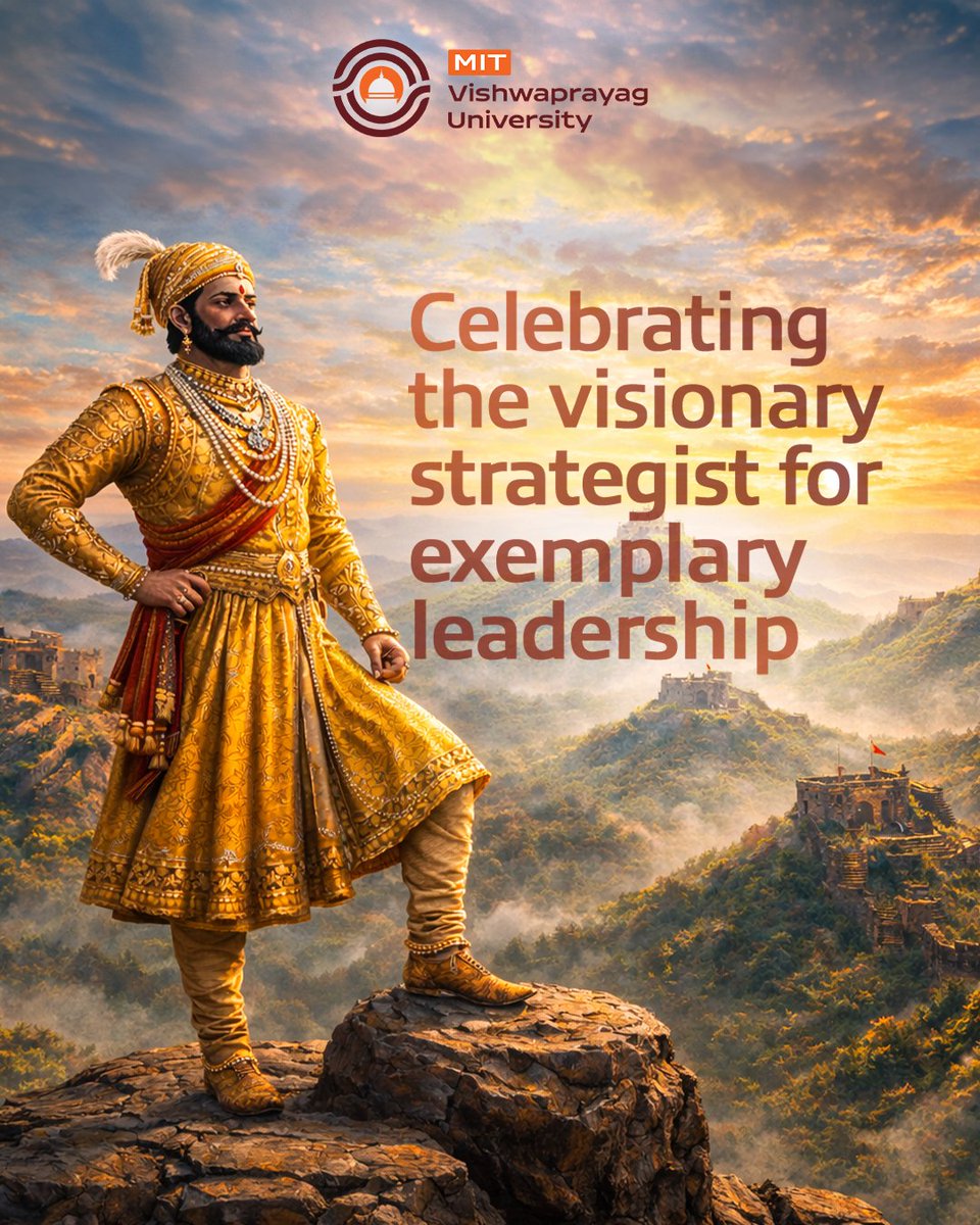 On the auspicious occasion of Chhatrapati Shivaji Maharaj Jayanti, we honour a visionary leader whose life was guided by knowledge, justice, and fearless leadership.

#ShivajiMaharajJayanti #VisionaryLeadership #EthicalGovernance #StrategicThinking #MITVishwaprayagUniversity