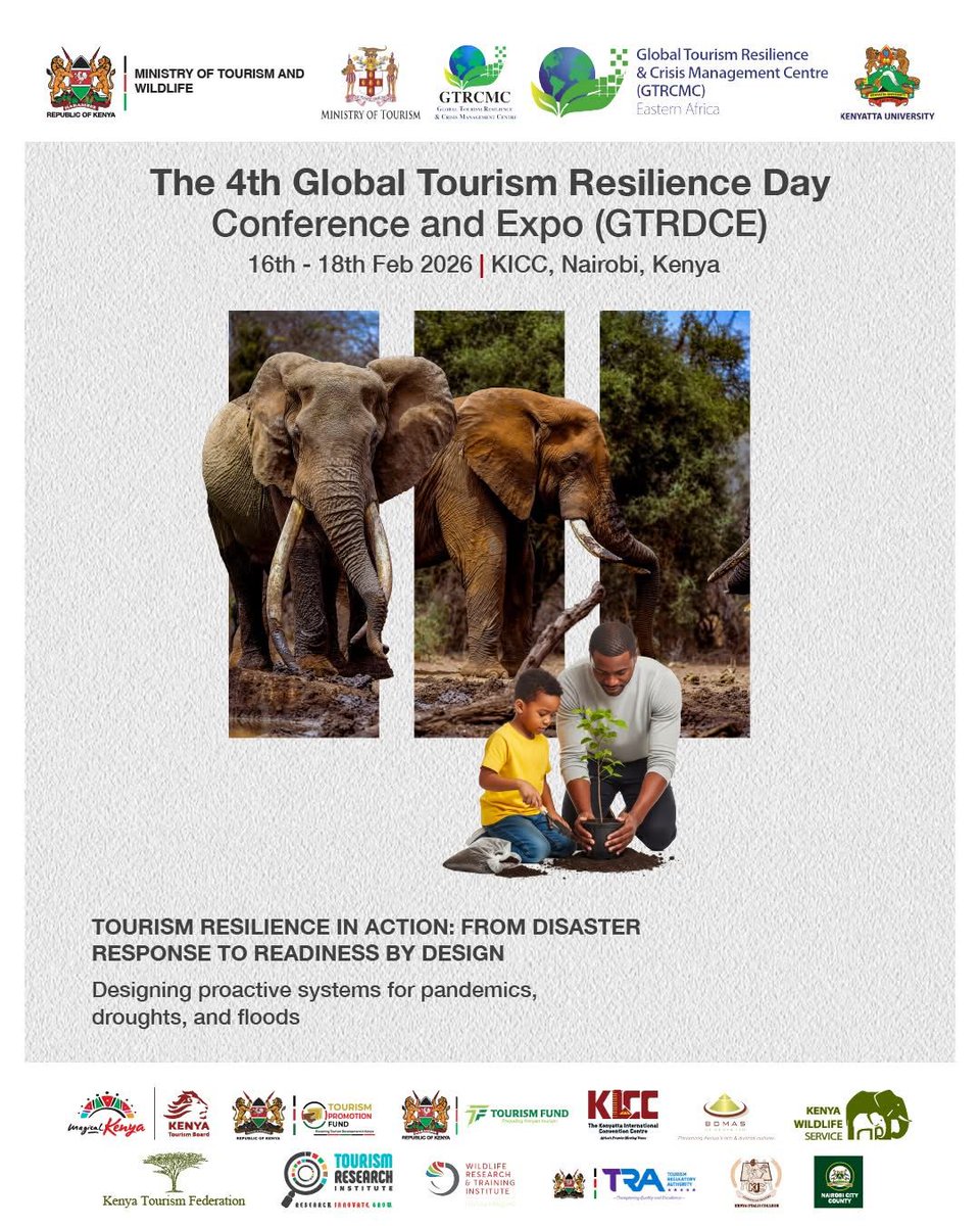 Hello ?#GTRDCE2026 is here  in partnership with <a href="/magicalkenya/">Kenya Tourism Board</a>  and #kenyaTourismResiliance na topic day 3, Innovation $ tourism resilience which ni best bec. innovation attractive tourism.usisahau ni uhusiano na global tourism resilience and crisis management  KU #MagicalKenya