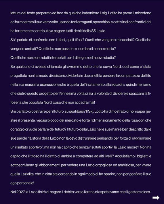 Semplicemente perfetti!
È auspicabile che TUTTI i tifosi affrontino lo stesso sacrificio.

Per il bene della nostra #Lazio
