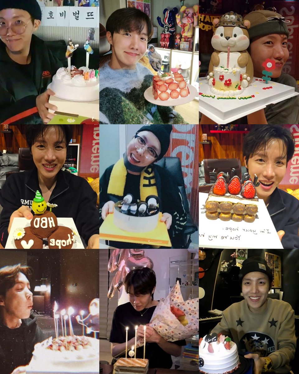 J-HOPE BIRTHDAY CAKES THROUGHOUT THE YEARS