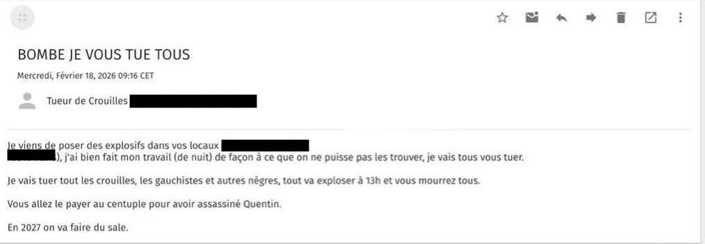 Alerte à la bombe au siège de LFI : le contenu du message de menace ️ ...